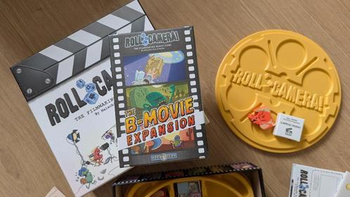 Bordspel: Roll Camera! incl. B-Movie uitbreiding en Surprise, Hobby en Vrije tijd, Gezelschapsspellen | Bordspellen, Zo goed als nieuw
