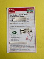 Het Limburgs Landschap -Kasteeltuinen Arcen 20% korting, Drie personen of meer, Kortingsbon, Overige typen