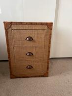 Ladekastje jute / leer bruin, Ophalen, Overige materialen, 50 tot 100 cm, Zo goed als nieuw