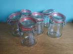 Glazen potten, Ophalen of Verzenden, Zo goed als nieuw, Glas, Pot, Bus of Blik