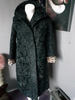 Gitzwarte echte Russische lange bontjas bont jas maat L, Ophalen of Verzenden, Zo goed als nieuw, Maat 42/44 (L), Zwart