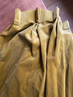 prachtige gele velours gordijnen te koop, Huis en Inrichting, Overige kleuren, 200 cm of meer, Velours, Ophalen of Verzenden