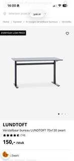 Sta Zit Bureau Jysk 70x130, Ophalen of Verzenden, In hoogte verstelbaar, Zo goed als nieuw, Stabureau