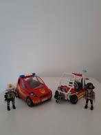 Playmobil 2 Brandweer Commandanten met Brandweer Auto's, Ophalen of Verzenden, Zo goed als nieuw, Complete set