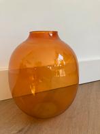 Vaas transparant glas, Huis en Inrichting, Minder dan 50 cm, Nieuw, Glas, Oranje