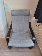 POÄNG Fauteuil, zwartbruin ikea, Ophalen, Gebruikt, 75 tot 100 cm, 50 tot 75 cm