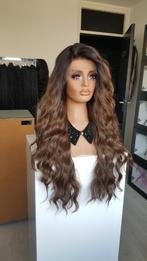 Luxe Lace Pruik: Uitgroei naar Midden bruin, Wavy, Ophalen of Verzenden, Nieuw, Pruik of Haarverlenging