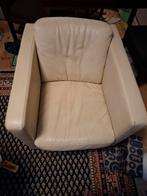 Nog goede bruikte echt lederen fauteuil, Ophalen, Gebruikt, 50 tot 75 cm