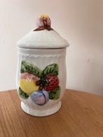 Barbotine fruitpot keramiek aardbei druif appel, Huis en Inrichting, Ophalen of Verzenden, Zo goed als nieuw, Overige materialen