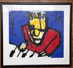 Zeldzame Herman Brood-Ik-pianist Zeefdruk, E.A. exemplaar!, Antiek en Kunst, Kunst | Litho's en Zeefdrukken, Ophalen of Verzenden
