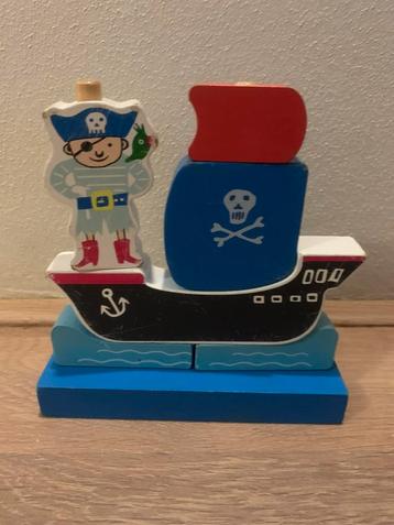 Houten stapel puzzel piraat, Hema beschikbaar voor biedingen