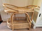Vintage rotan bamboe serveertafel, Ophalen, Zo goed als nieuw