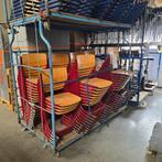 Partij Presikhaaf schoolstoelen rood metalen frame 52 stuks