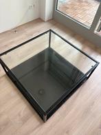 Glazen Salontafel 80x80cm, Huis en Inrichting, Tafels | Salontafels, Ophalen, Gebruikt, 50 tot 100 cm, Vierkant