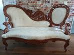 Antieke mahonie horrix bank ca 1865, Antiek en Kunst, Antiek | Meubels | Stoelen en Banken, Ophalen