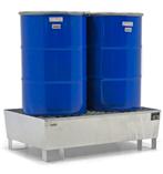 Lekbak voor 2 vaten, Ophalen