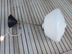 Vintage witglazen lamp, Huis en Inrichting, Lampen | Hanglampen, Ophalen, Gebruikt, Minder dan 50 cm
