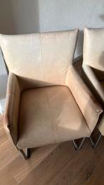 4 Jess eetkamerstoelen beige leer, Ophalen, Gebruikt, Overige kleuren, Leer