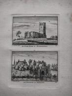 249-250 Muidenberg en Naarden Kopergravure dl 3 18e Eeuw, Antiek en Kunst, Kunst | Etsen en Gravures, Ophalen of Verzenden