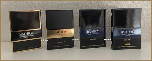 Bad Boy set 4 parfum samples proefjes testers monsters, Sieraden, Tassen en Uiterlijk, Uiterlijk | Parfum, Nieuw, Verzenden
