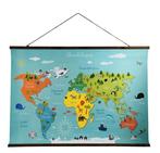 Kinderds wereldkaart, Ophalen of Verzenden, Zo goed als nieuw, Wanddecoratie