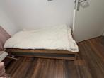 Stapelbaar bed met 2 matrassen 80x200 cm, Ophalen, Verstelbaar, Beige, Zo goed als nieuw
