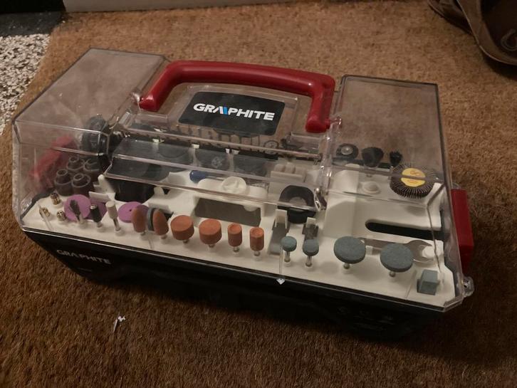 Graphite mini slijpmachine met veel accesoires, Doe-het-zelf en Verbouw, Gereedschap | Handgereedschap, Zo goed als nieuw, Ophalen of Verzenden