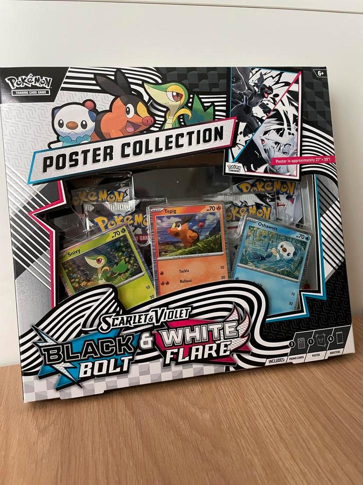 Pokémon - Black Bolt & White Flare Poster Collection, Hobby en Vrije tijd, Verzamelkaartspellen | Pokémon, Nieuw, Foil, Ophalen