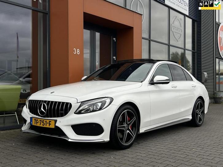 Mercedes-Benz C-klasse 180 AMG AUT.|LED|Panodak|Leer|360 cam, Auto's, Mercedes-Benz, Bedrijf, Te koop, C-Klasse, 360° camera, ABS