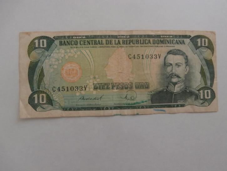 Bank Biljetten Dominicaanse Republiek 1988 Duarte, Postzegels en Munten, Bankbiljetten | Amerika, Los biljet, Midden-Amerika, Verzenden