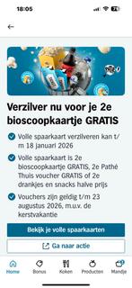 8 spaarkaarten 2de bioscoopkaartje gratis AH, Albert Heijn, Ophalen of Verzenden