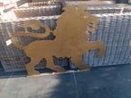 Oud uithangbord "Gouden Leeuw" geheel uit ijzer, WK????, Ophalen