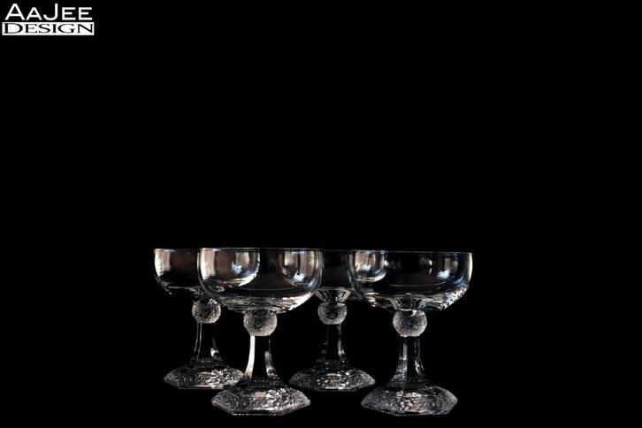 4 Rosenthal – Coupe – Maria – Classic Rose – Kristal, Antiek en Kunst, Antiek | Glas en Kristal, Ophalen of Verzenden