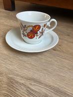 Schumann Arzberg Bavaria Kop en Schotel Vintage Bloemenmotie, Antiek en Kunst, Ophalen of Verzenden