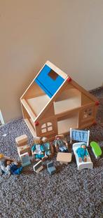 Houten poppenhuis incl inrichring, Ophalen of Verzenden, Gebruikt, Poppenhuis