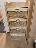 Ladekastje met rieten laatjes, Huis en Inrichting, Kasten | Ladekasten, 5 laden of meer, Ophalen of Verzenden, Zo goed als nieuw