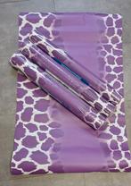 Behang giraffe print vliesbehang paars, Ophalen of Verzenden, Minder dan 10 m², Paars