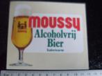 ruit sticker Moussy alcoholvrij bier kaloriearm logo, Verzenden, Zo goed als nieuw, Merk