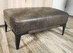 Leren Hocker/Voetenbank (Poef), Huis en Inrichting, 100 tot 125 cm, Ophalen of Verzenden, Zo goed als nieuw, Modern