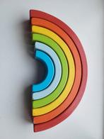Houten Regenboog Stapeltoren, Kinderen en Baby's, Speelgoed | Houten speelgoed, Ophalen of Verzenden, Gebruikt, Rij- of Hobbelspeelgoed