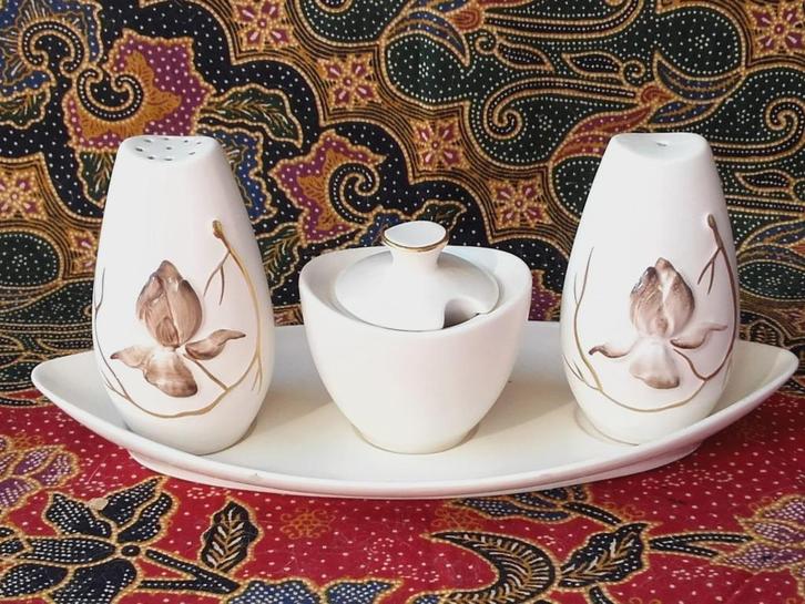 Mooi oud Carlton peper, zout en mosterd uit Engeland., Antiek en Kunst, Antiek | Porselein, Ophalen of Verzenden