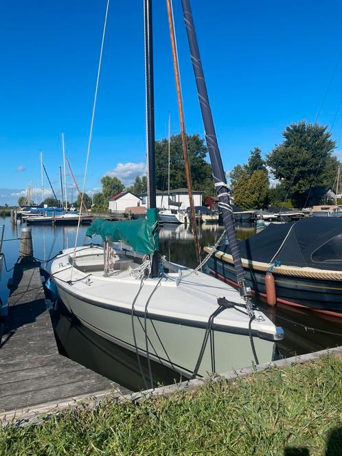 Valk (geuzenvalk) te koop, Watersport en Boten, Kajuitzeilboten en Zeiljachten, Gebruikt, Polyester, 6 tot 9 meter, Benzine, Ophalen