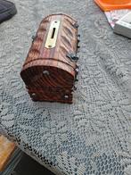 Vintage Houten Spaarpot Schatkist, Ophalen of Verzenden