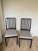 Twee eettafel stoelen, Huis en Inrichting, Stoelen, Ophalen, Hout, Twee, Zwart