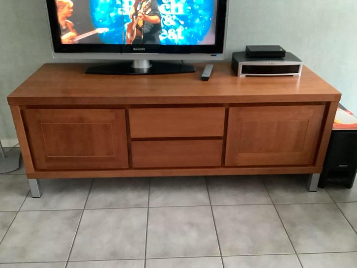 Kersenhouten TV Meubel - 155cm Breed, Huis en Inrichting, Kasten | Televisiemeubels, Gebruikt, Minder dan 100 cm, 150 tot 200 cm