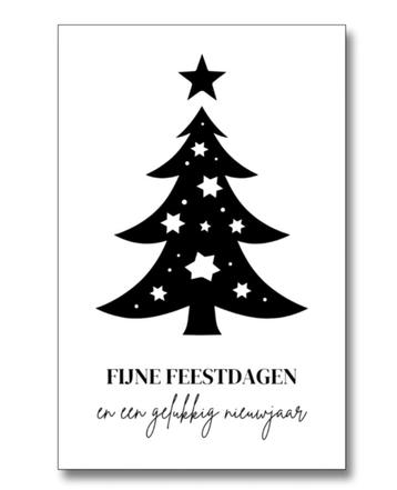 Mini kaartje | fijne feestdagen en een gelukkig nieuwjaar beschikbaar voor biedingen