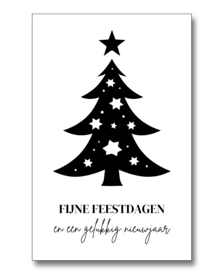 Mini kaartje | fijne feestdagen en een gelukkig nieuwjaar, Hobby en Vrije tijd, Overige Hobby en Vrije tijd, Nieuw, Ophalen of Verzenden