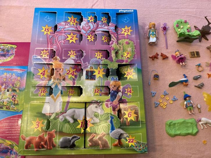 Playmobil adventskalender 5492 elfjes netjes en compleet!, Kinderen en Baby's, Speelgoed | Playmobil, Zo goed als nieuw, Complete set