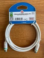 Satelliet antennekabel F-connector male – male 2 meter, Eu, Eu, Nieuw, Ophalen of Verzenden