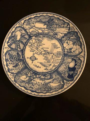 Delfts Blauw Wandbord - Caribisch Thema beschikbaar voor biedingen